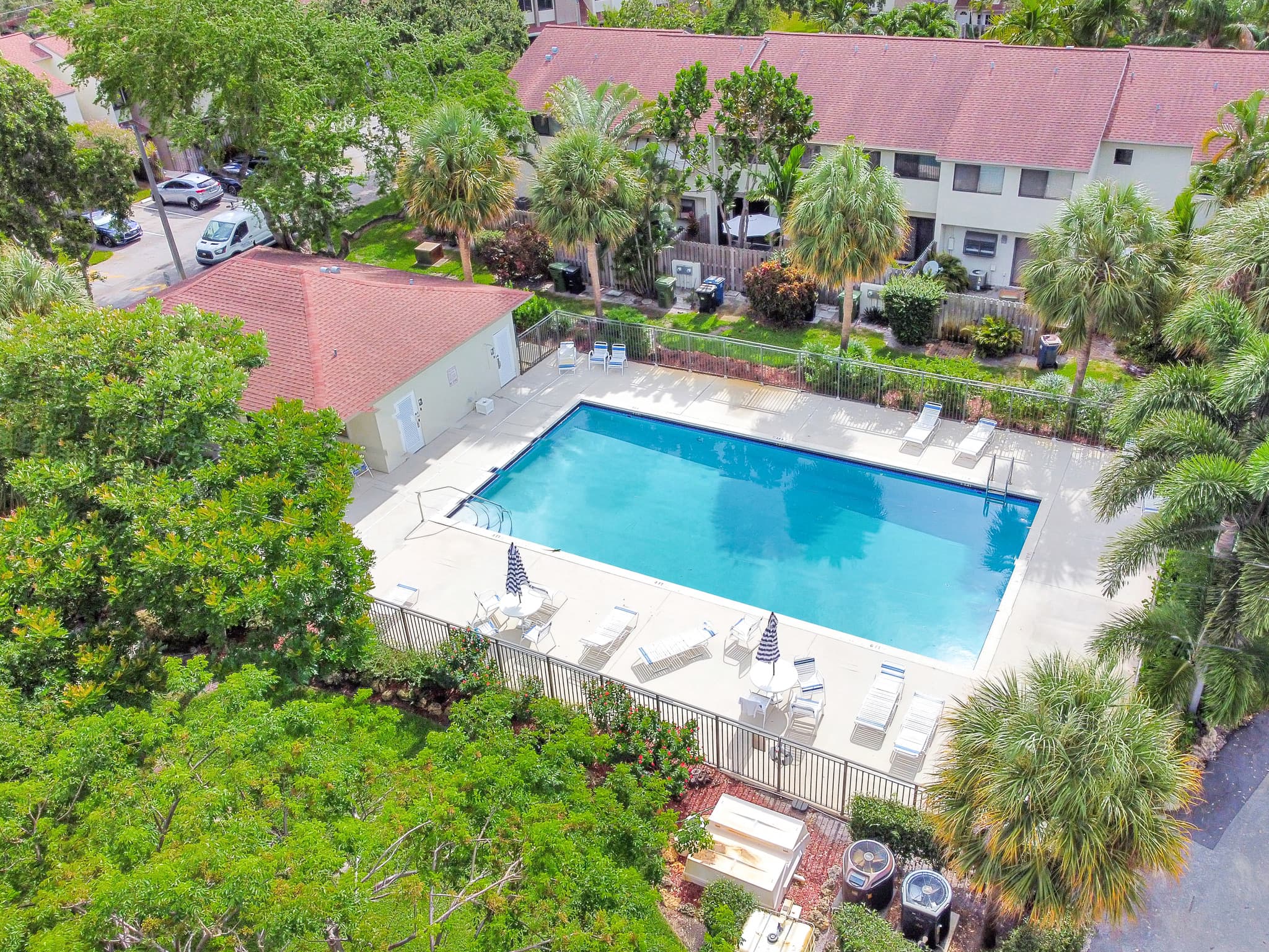 Aerial view of the pool at Kyle Patton's Fort Lauderdale sale